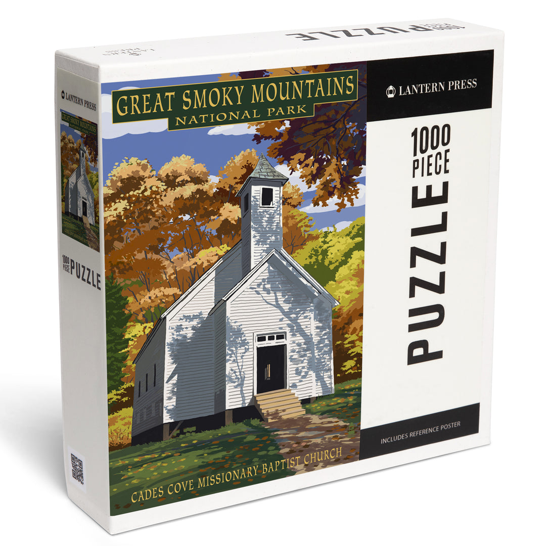 Great Smoky Mountains National Park, Tennessee, Cades Cove Baptist Church Press, Jigsaw Puzzle