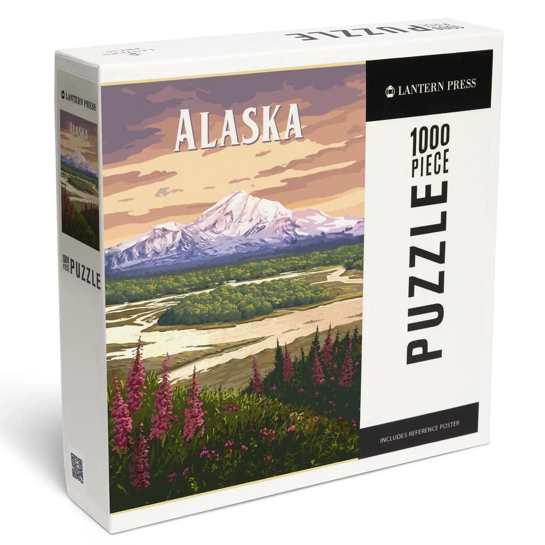Alaska, Painterly, Mount Drum, Jigsaw Puzzle