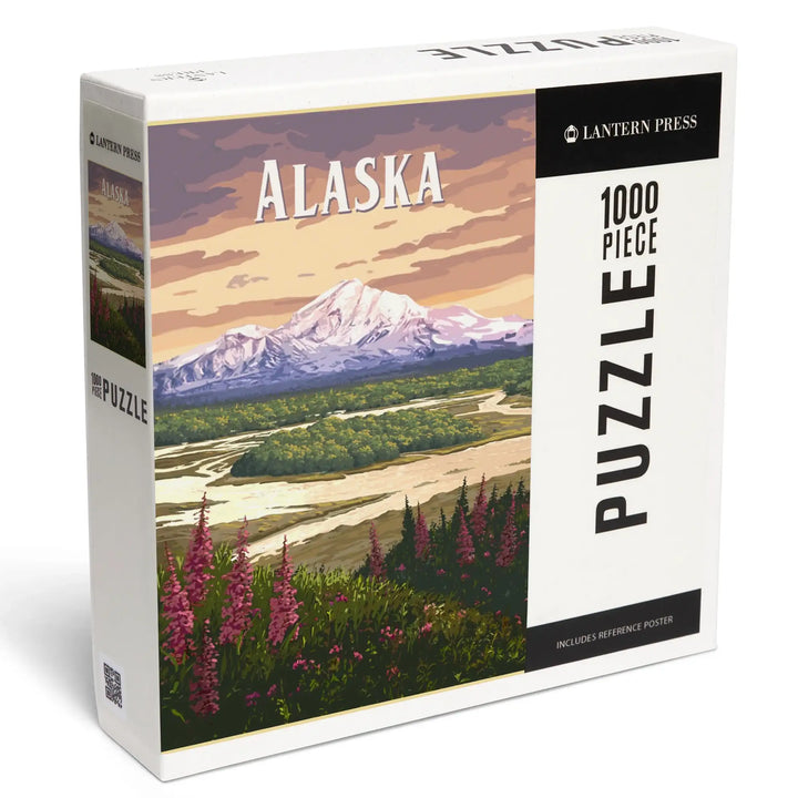 Alaska, Painterly, Mount Drum, Jigsaw Puzzle