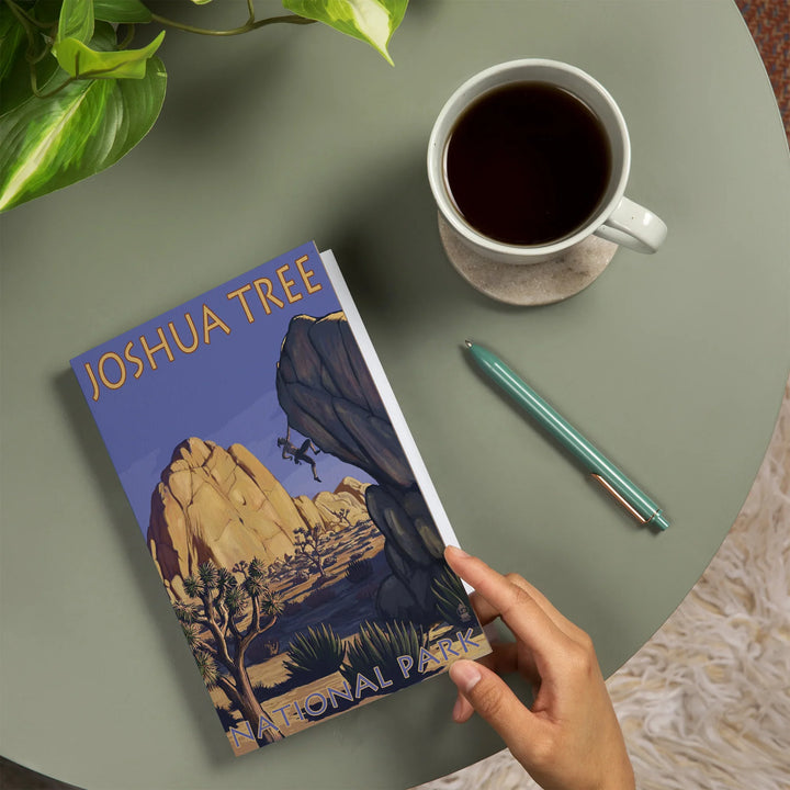 Lined 6x9 Journal, Joshua Tree National Park, California, Boulder Climber, Lay Flat, 193 Pages, FSC paper