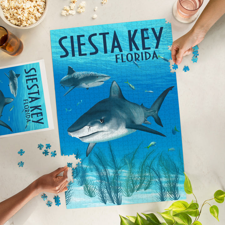 Siesta Key, Florida, Sharks, Jigsaw Puzzle