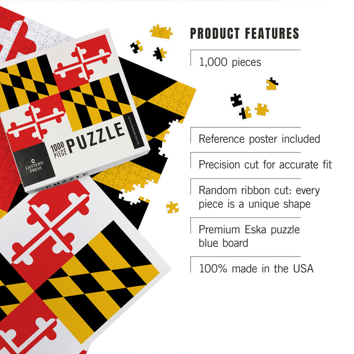 Maryland, State Flag, 1000 Piece Jigsaw Puzzle