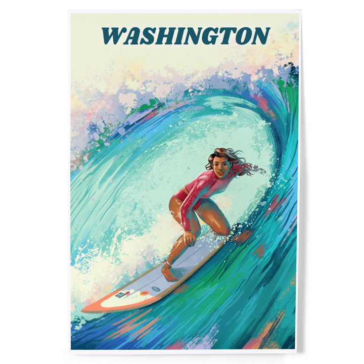 Washington, Vitamin Sea, Coastal Series, Surfer Girl, Art & Giclee Prints