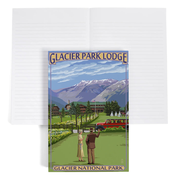 Lined 6x9 Journal, Glacier National Park, Montana, Glacier Park Lodge, Lay Flat, 193 Pages, FSC paper