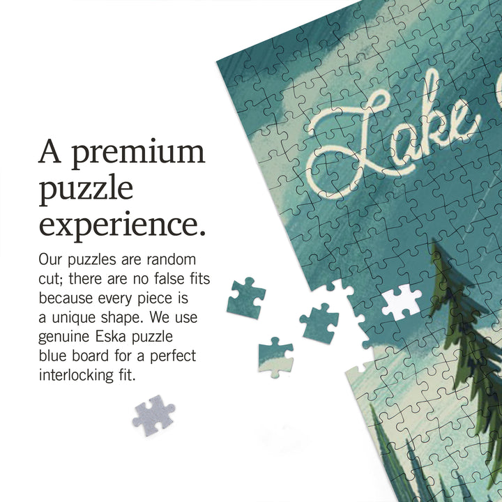 Lake Arrowhead, California, Outdoor Activity, At Home Anywhere, Camper in Evergreens, 1000 Piece Jigsaw Puzzle