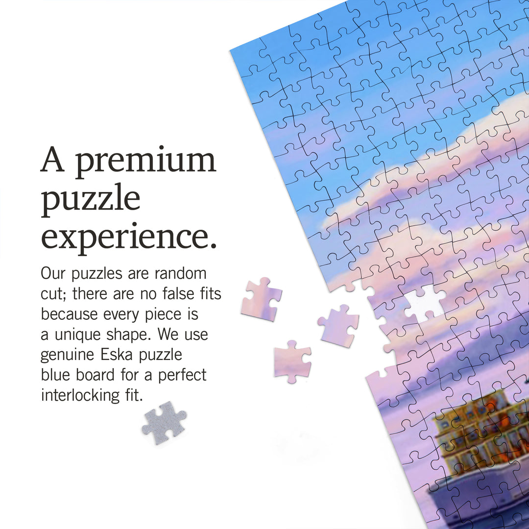 Maine, Oil Painting, Looking Out Onto Harbor, 1000 Piece Jigsaw Puzzle