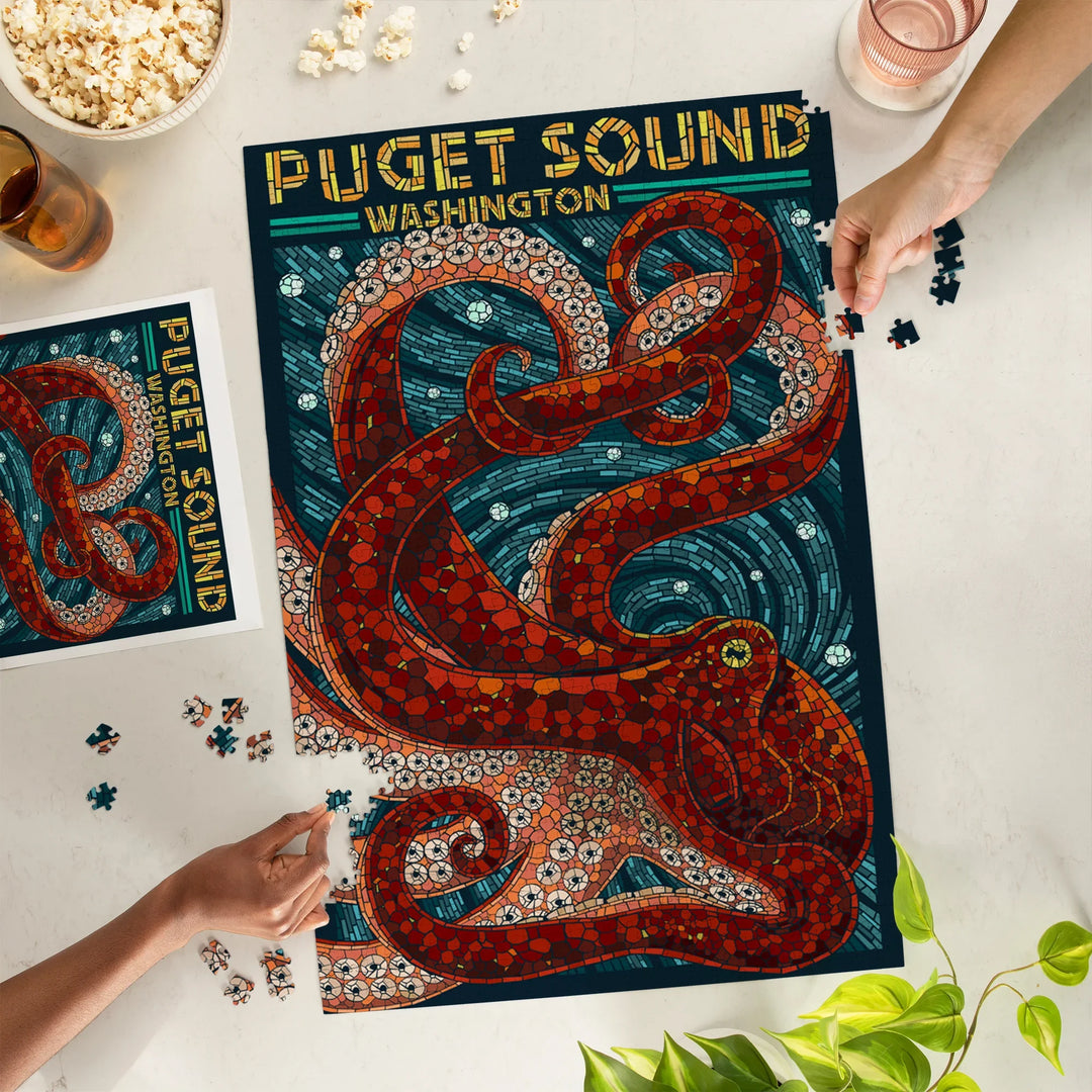 Puget Sound, Washington, Octopus Mosaic, 1000 Piece Jigsaw Puzzle