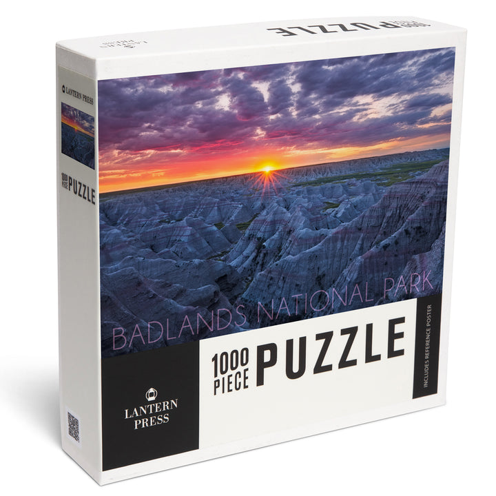 Badlands National Park, South Dakota, Purple Sunrise, Jigsaw Puzzle