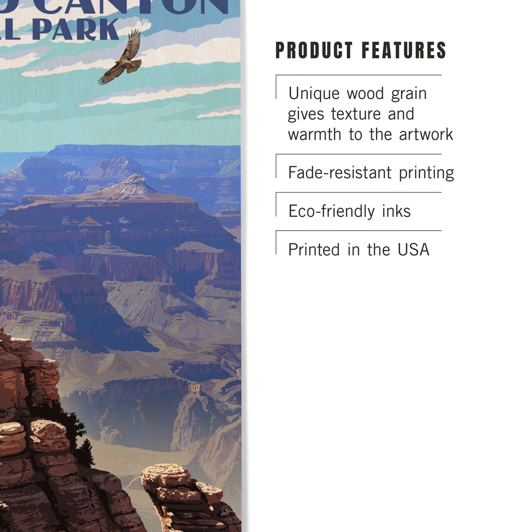Grand Canyon National Park, Arizona, South Rim, Wood Sign and Postcards