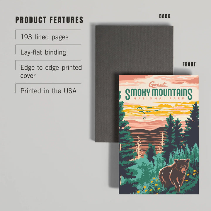 Lined 6x9 Journal, Great Smoky Mountains National Park, Explorer Series, Lay Flat, 193 Pages, FSC paper