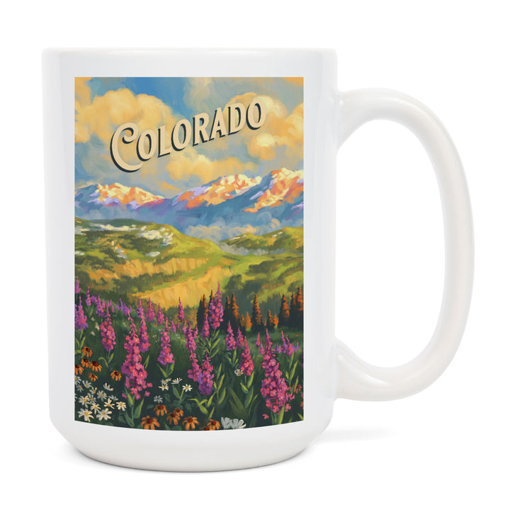Colorado, Oil Painting, Lantern Press Artwork, Ceramic Mug