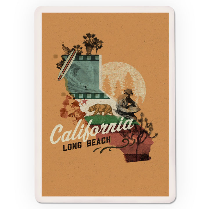 Playing Cards, Long Beach, California, State Photomontage, State Series, 52 Card Deck with Jokers in Box, Unique Art