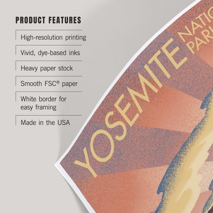 Yosemite National Park, California, Half Dome, Lithograph, Art & Giclee Prints