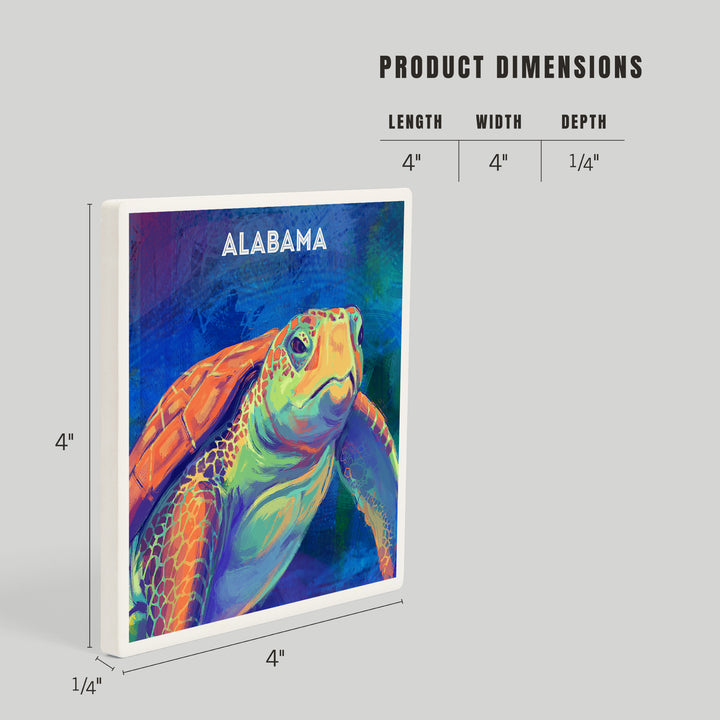 Alabama, Vivid, Sea Turtle, Coasters