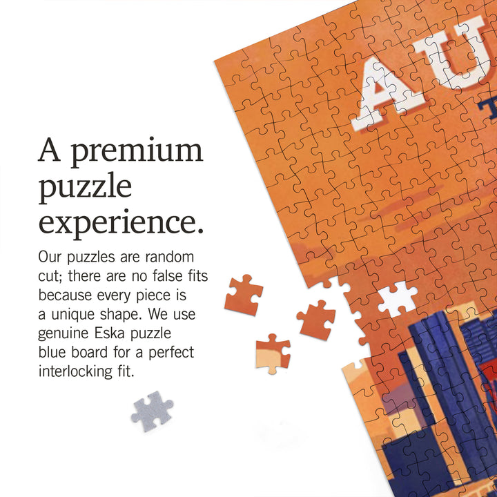 Austin, Texas, Painterly, City Series, 1000 Piece Jigsaw Puzzle