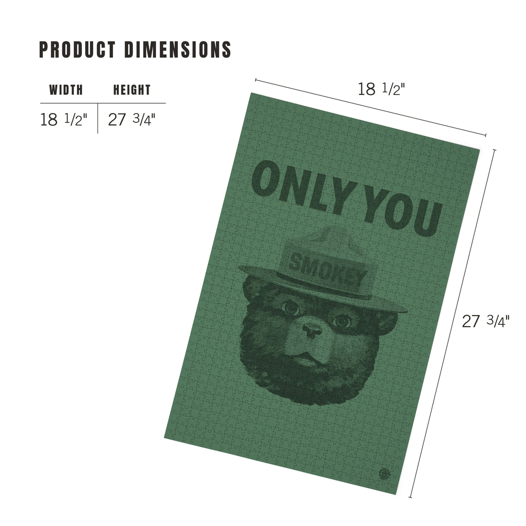 Smokey Bear Only You Duotone, Jigsaw Puzzle