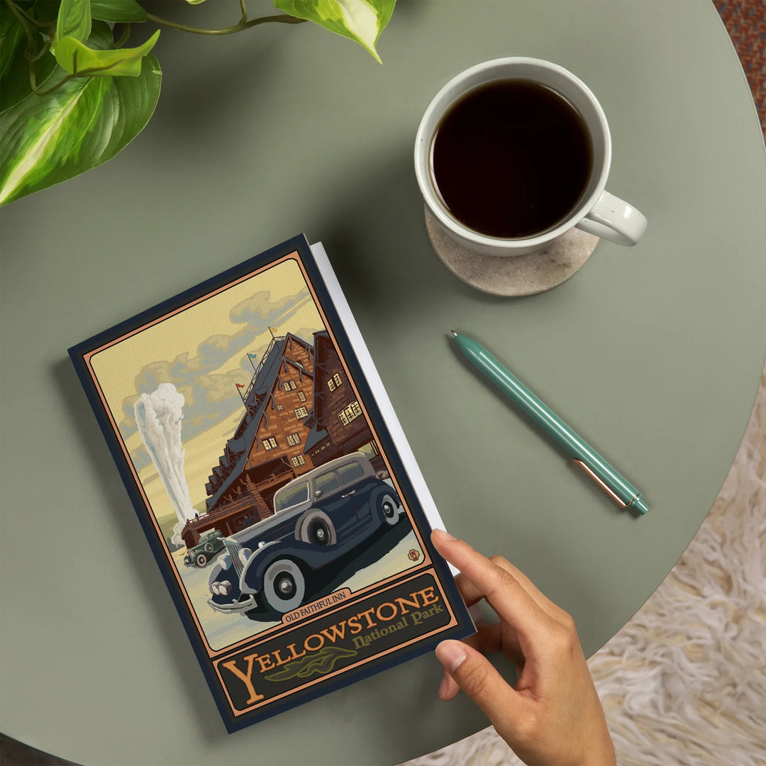 Lined 6x9 Journal, Yellowstone National Park, Wyoming, Old Faithful Inn, Lay Flat, 193 Pages, FSC paper