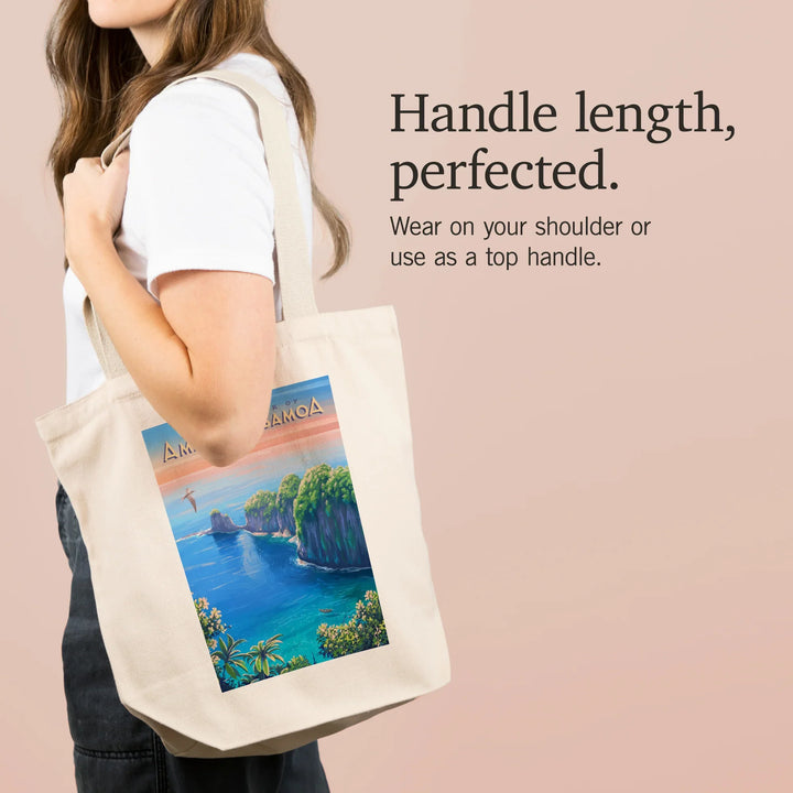 National Park of American Samoa, Oil Painting, Tote Bag