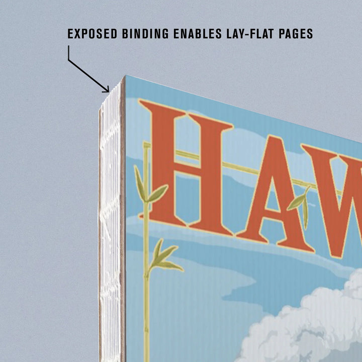 Lined 6x9 Journal, Hawaii Volcanoes National Park, Camper Van, Lay Flat, 193 Pages, FSC paper