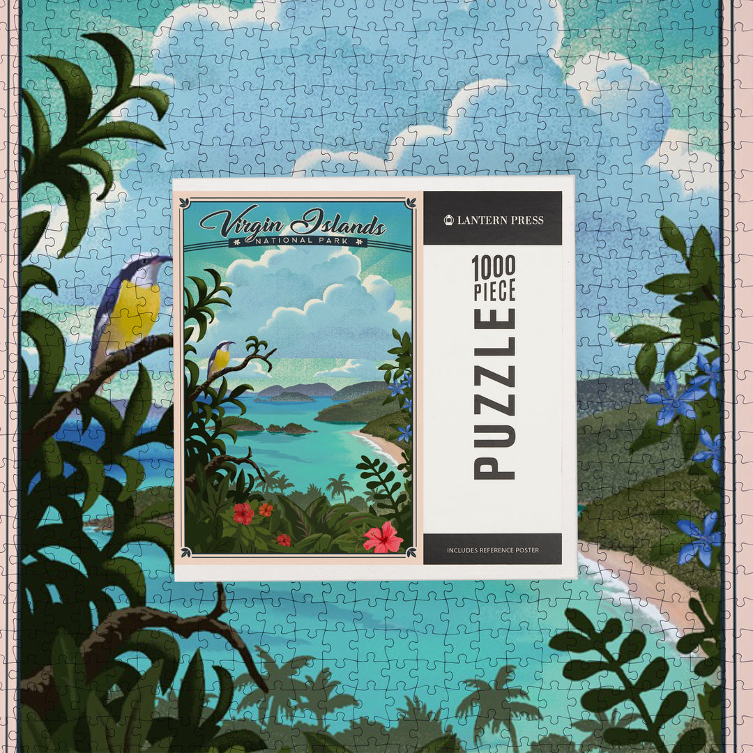 Virgin Islands National Park, Lithograph, 1000 Piece Jigsaw Puzzle