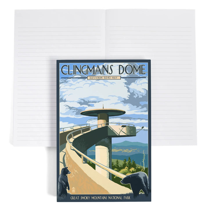 Lined 6x9 Journal, Great Smoky Mountains National Park, Tennessee, Clingmans Dome, Lay Flat, 193 Pages, FSC paper
