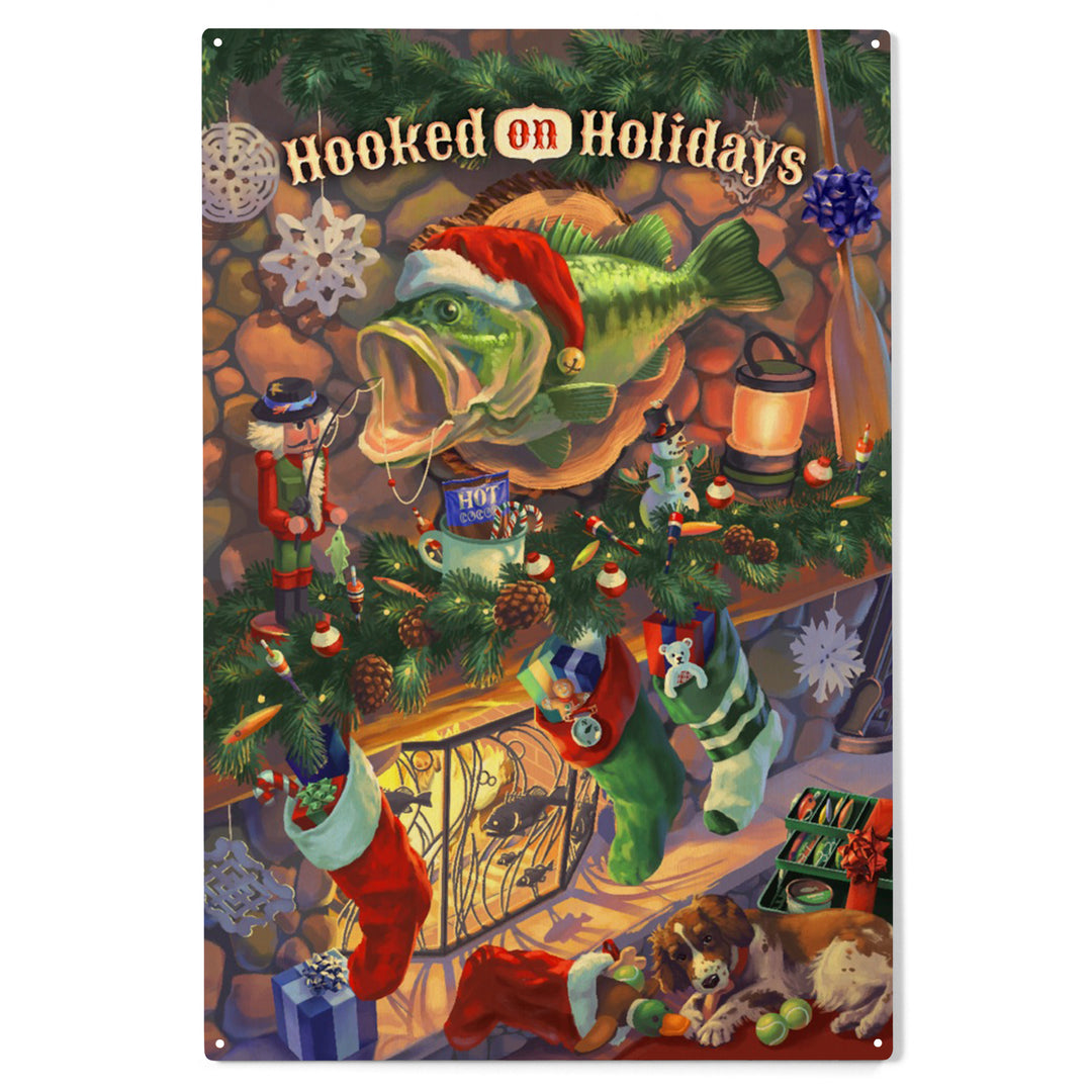 Hooked on Holidays, Oil Painting 141237, Wood Sign and Postcards