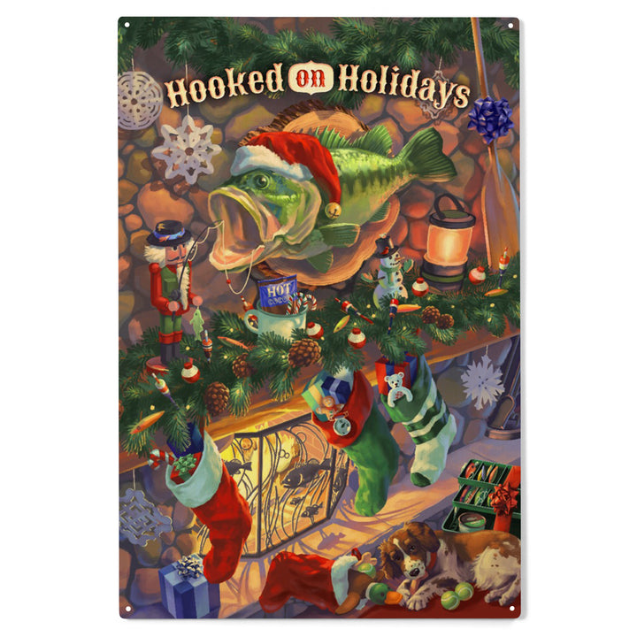 Hooked on Holidays, Oil Painting 141237, Wood Sign and Postcards