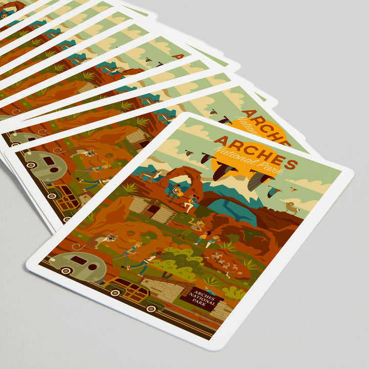 Playing Cards, Arches National Park, Utah, Geometric National Park Series, 52 Card Deck with Jokers in Box, Unique Art