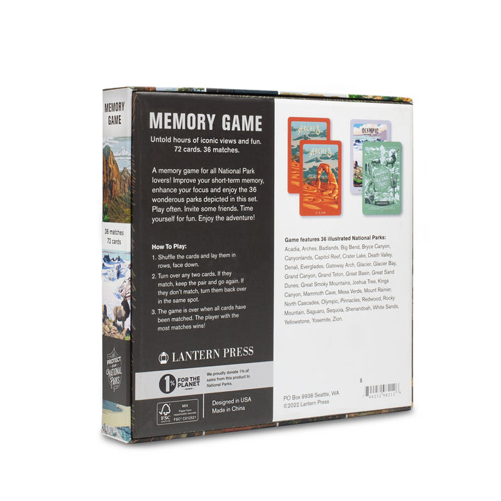 Lantern Press Protect Our National Parks Memory Game