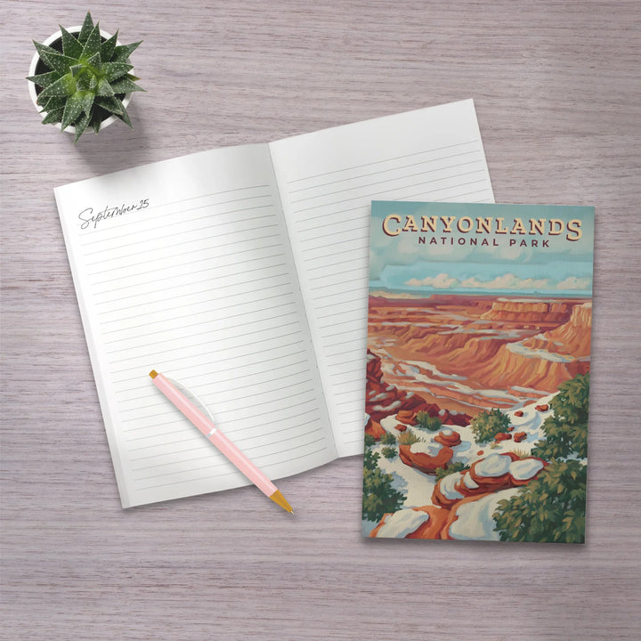 Lined 6x9 Journal, Canyonlands National Park, Utah, Oil Painting, Lay Flat, 193 Pages, FSC paper