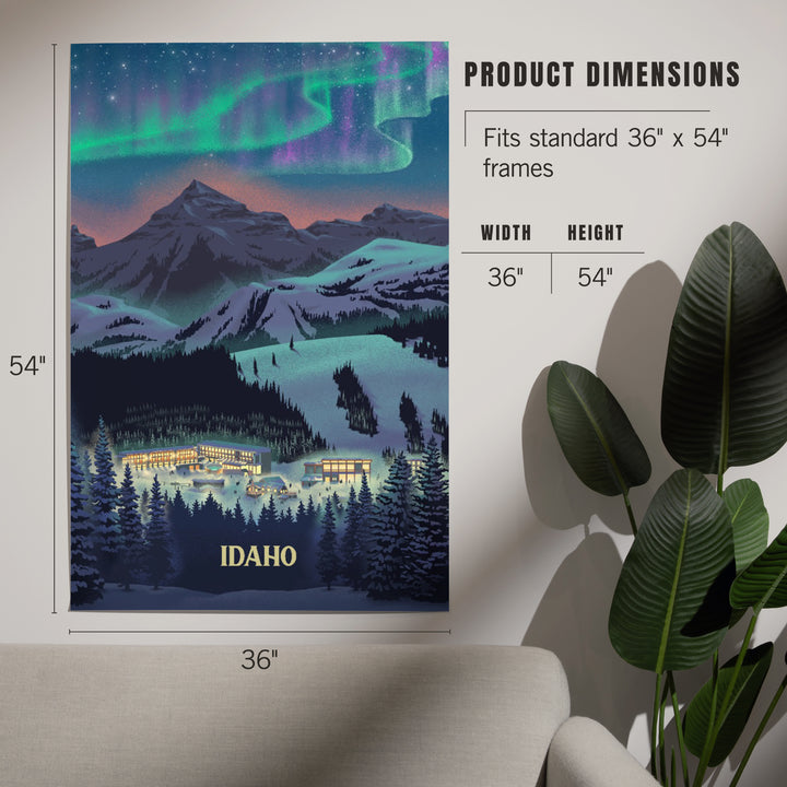 Idaho, Village under Northern Lights, Art & Giclee Prints