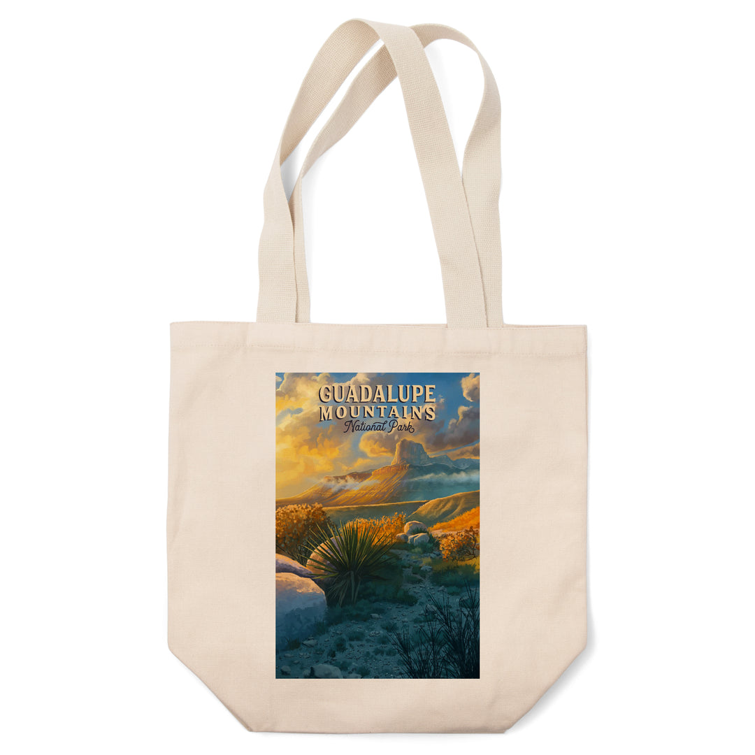 Guadalupe Mountains National Park, Oil Painting, Tote Bag