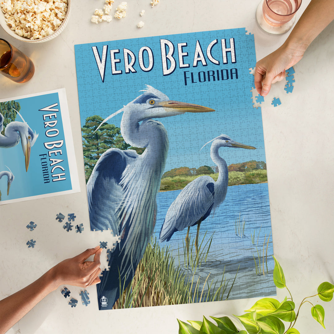 Vero Beach, Florida, Blue Heron, Jigsaw Puzzle