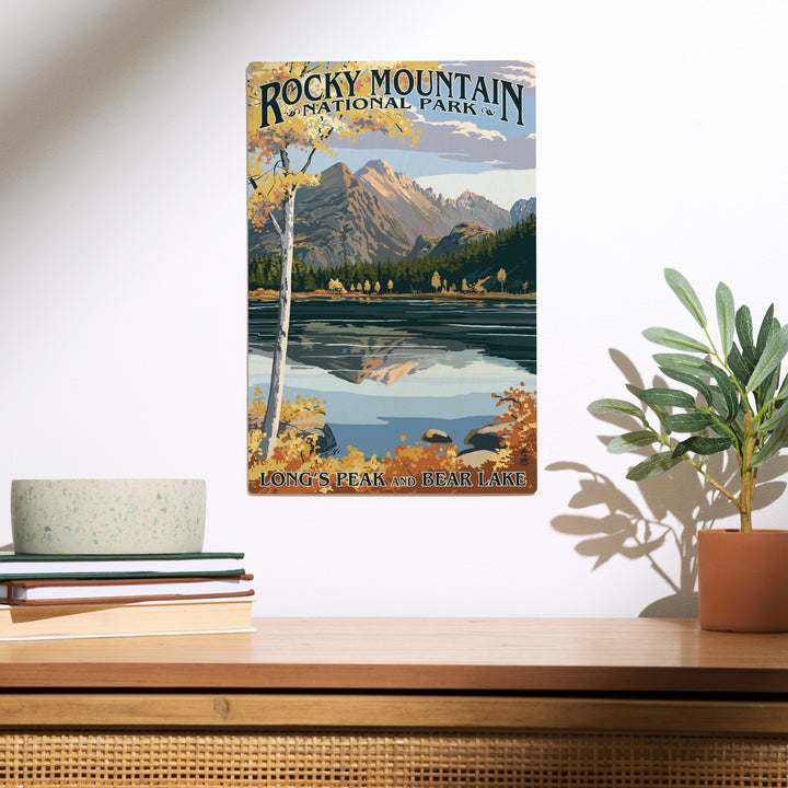Rocky Mountain National Park, Colorado, Longs, Wood Sign and Postcards