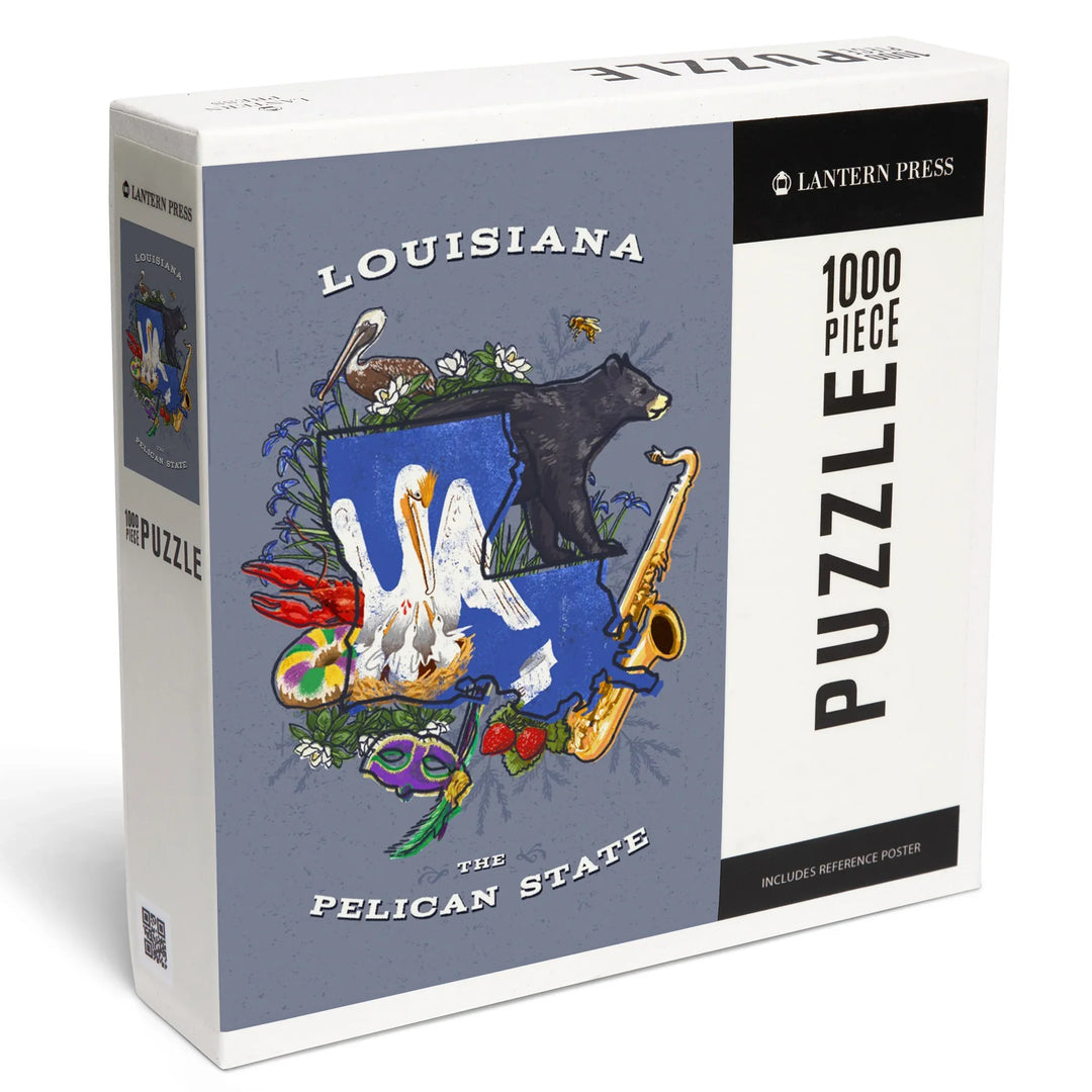 Louisiana, State Treasure Trove, 1000 Piece Jigsaw Puzzle