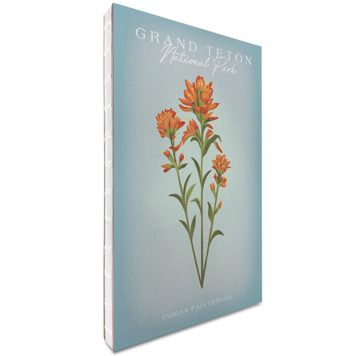 Lined 6x9 Journal, Grand Teton National Park, Wyoming, Indian Paintbrush, Lay Flat, 193 Pages, FSC paper