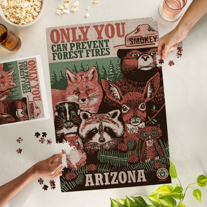 Arizona, Smokey Bear and Woodland Creatures, Jigsaw Puzzle