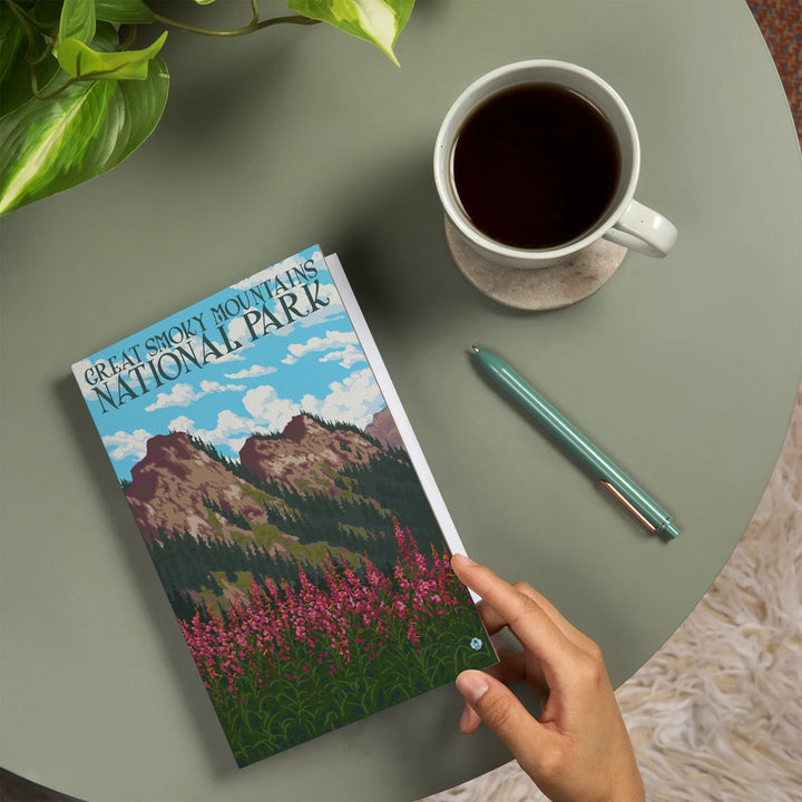 Lined 6x9 Journal, Great Smoky Mountains National Park, Tennessee, Fireweeds, Lay Flat, 193 Pages, FSC paper