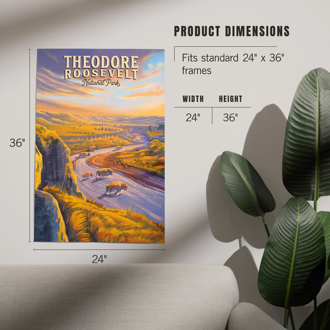 Theodore Roosevelt National Park, North Dakota, Oil Painting, Art & Giclee Prints