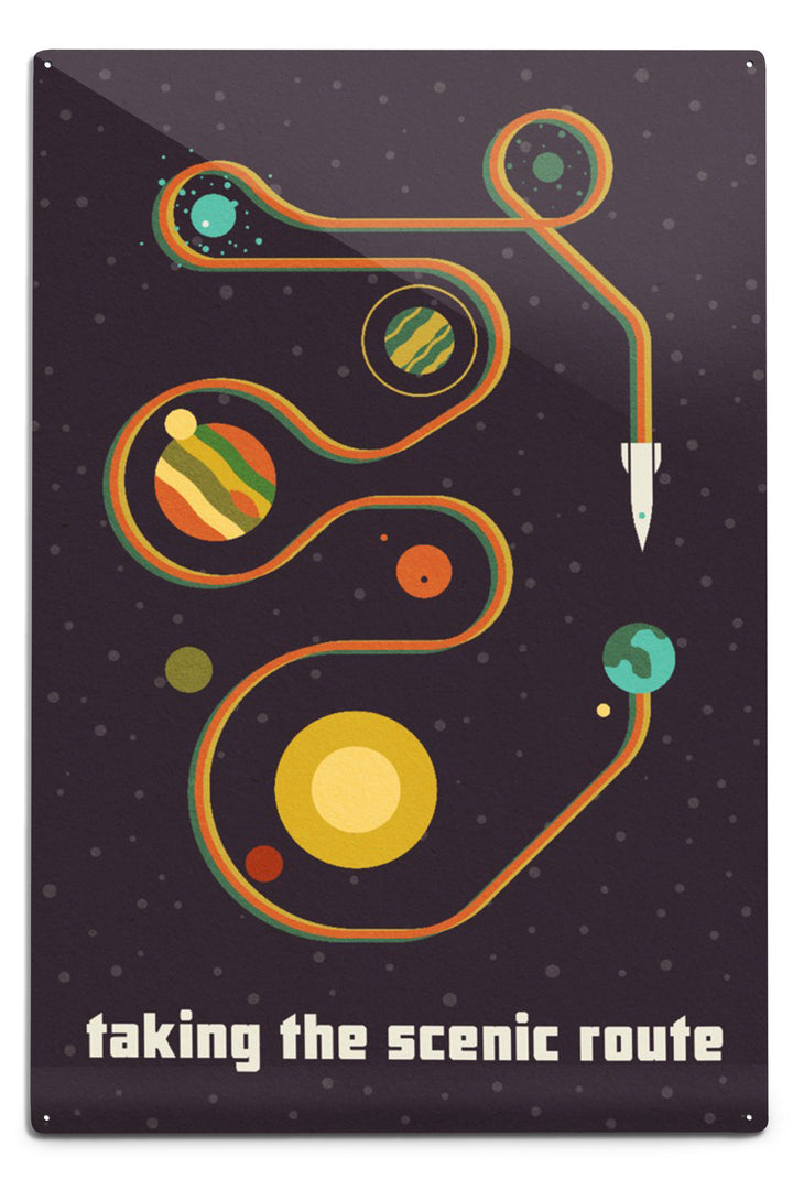Space Is The Place Collection, Solar System, Taking The Scenic Route, Metal Signs