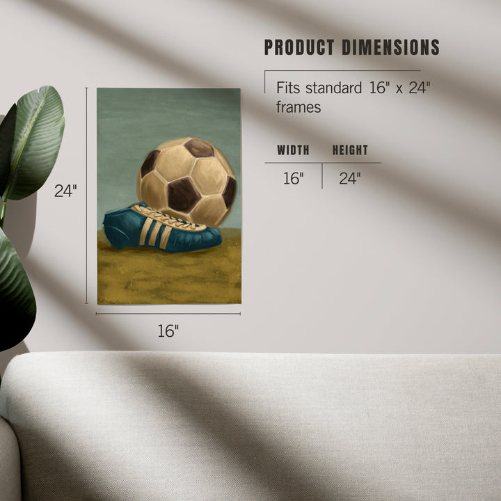 Soccer Ball and Cleat, Oil Painting, Art & Giclee Prints