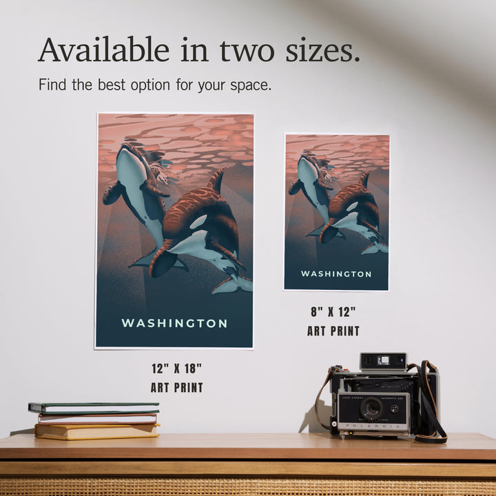 Washington, Lithograph, Wildlife Lithograph Series, Orca, Art & Giclee Prints