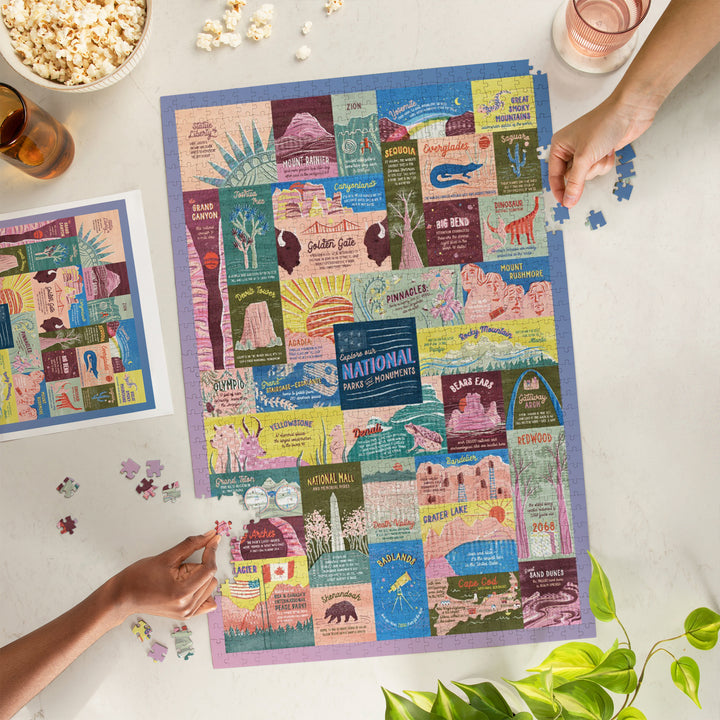 Explore Our National Parks and Monuments, Pastel, Jigsaw Puzzle