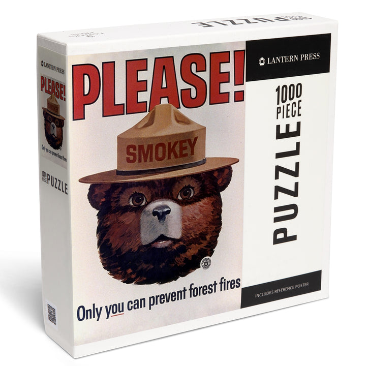 Smokey Bear, Please, Only You Can Help, Smokey Head, Officially Licensed Vintage Poster, Jigsaw Puzzle