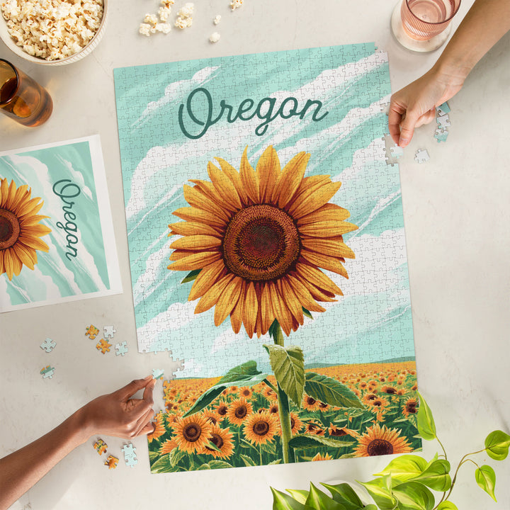Oregon, Dare to Bloom, Sunflower, 1000 Piece Jigsaw Puzzle