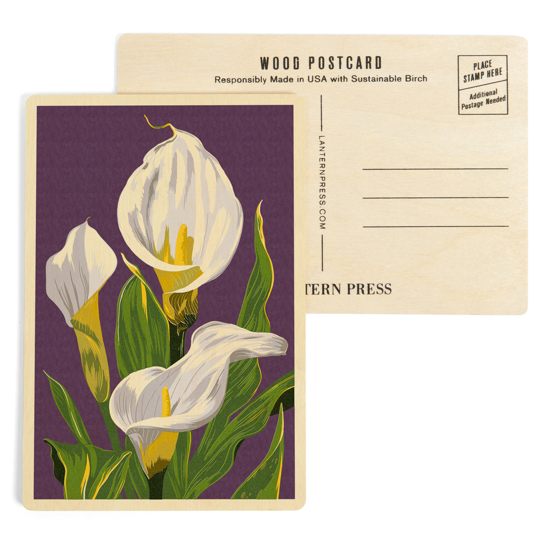 Calla Lily, Letterpress, Wood Sign and Postcards