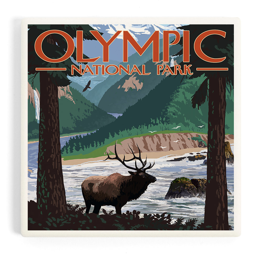 Olympic National Park, Washington, Grand Valley, Elk, Coasters