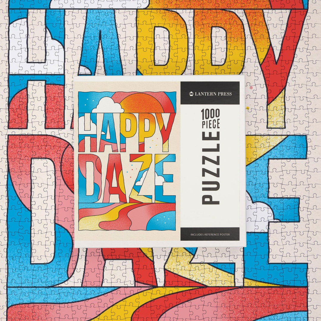 70s Sunshine Collection, Happy Daze, Jigsaw Puzzle Puzzle Lantern Press 