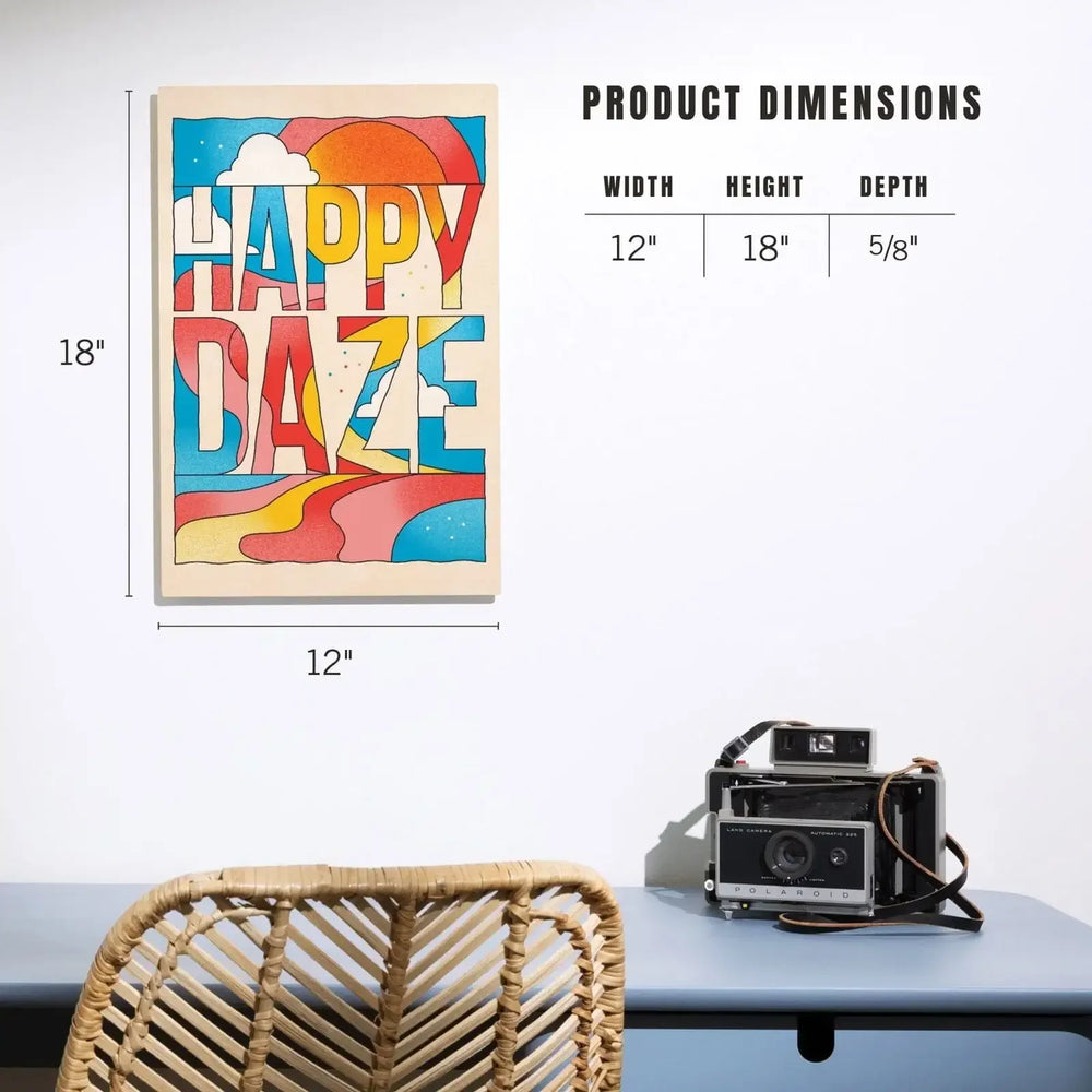 70s Sunshine Collection, Happy Daze, Wood Signs and Postcards - Lantern Press