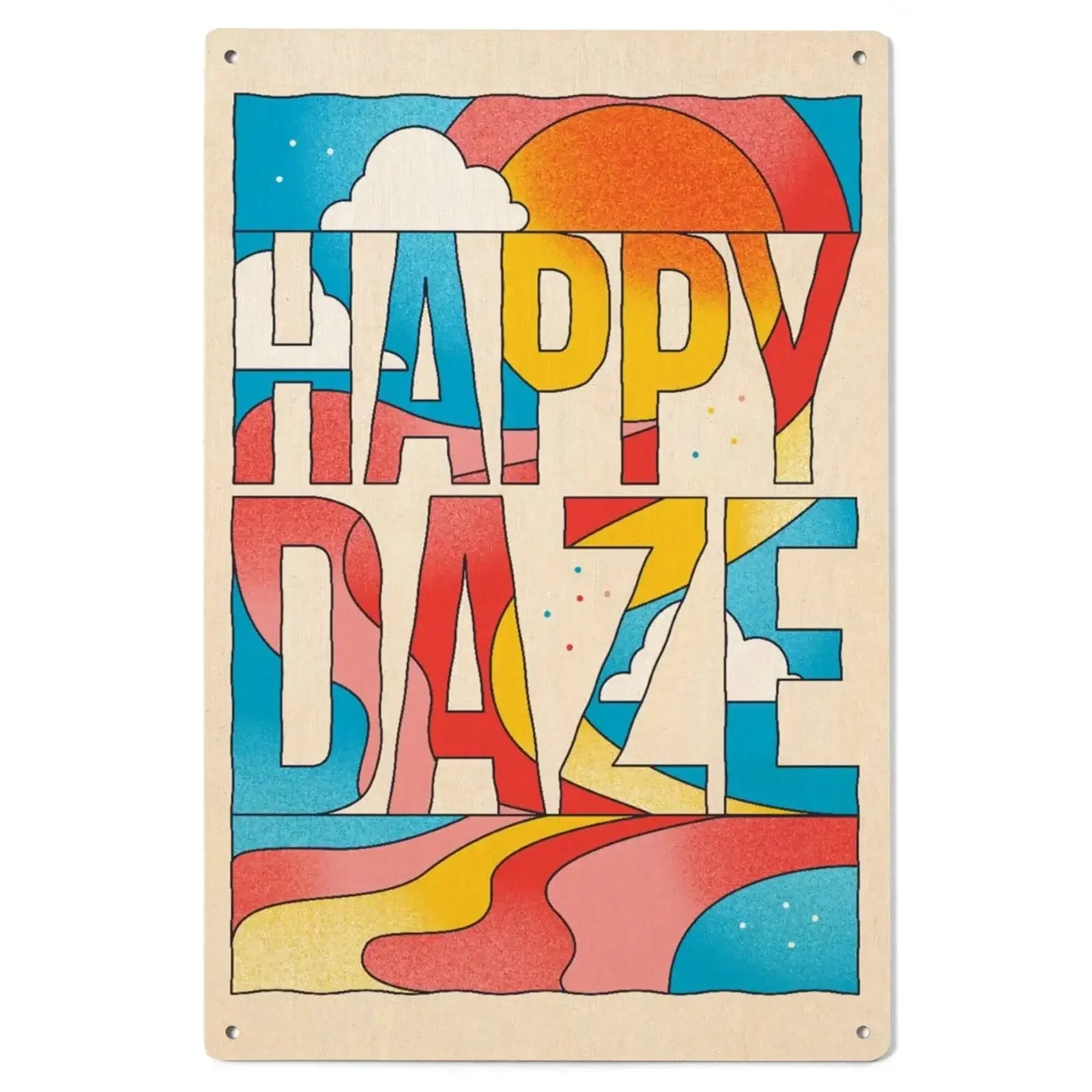 70s Sunshine Collection, Happy Daze, Wood Signs and Postcards